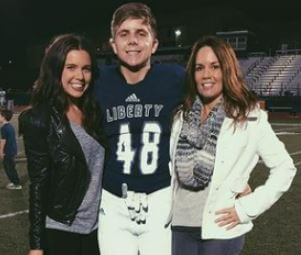 Connor Payton with his sister Meghan Payton and mother Beth McGuire.